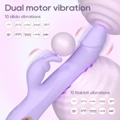 Smooth medical-grade silicone shaft of the rabbit vibrator