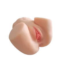 Front view of the realistic hip torso doll in flesh tone