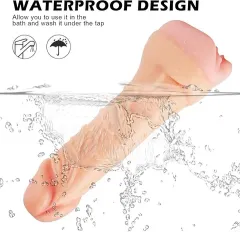 Flared base of the dual-use dildo shown from below