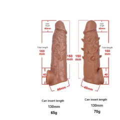 Spec chart listing the sleeve dimensions material and care instructions