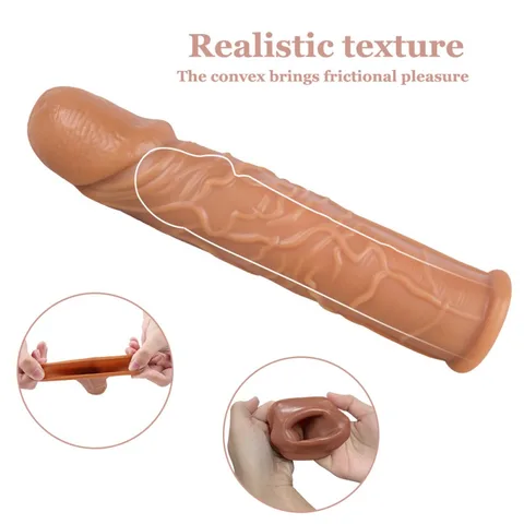 Realistic raised vein texture bringing frictional pleasure