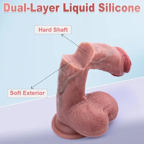 B ocom-safe platinum cured silicone dildo material shown non-porous and easy to clean