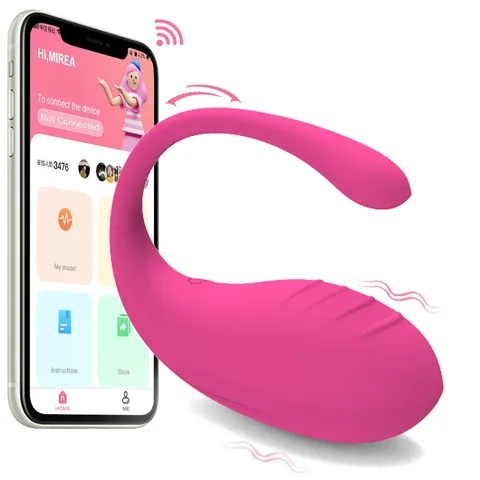 Three color options of the vibrating egg in pink rose red and violet