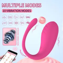 Remote control vibrating egg in pink silicone with a compact egg-shaped body and rounded tip