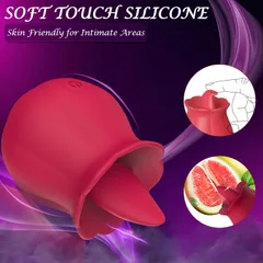 Single-button control on the base of the rose tongue vibrator