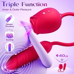 Specification details of the rose sucking thrusting vibrator
