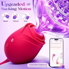 Upgraded sucking motion showing nipple clitoral and anal deep tissue contact stimulation