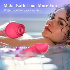 Waterproof rose vibrator and telescopic arm used in the bath for easy cleaning