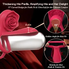 Rose-shaped cock ring vibrator motor with nine vibration mode patterns