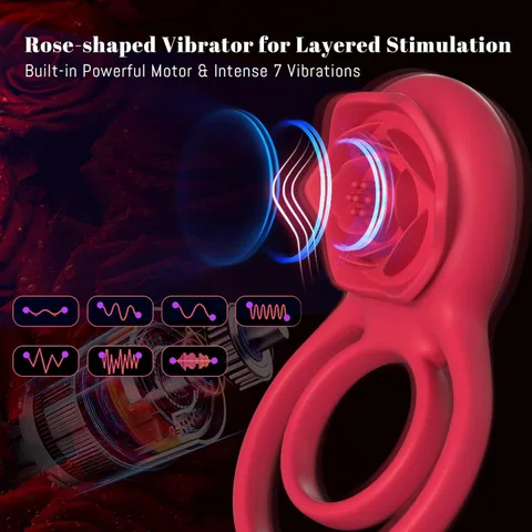Product specification sheet for the 7-mode vibrating cock ring