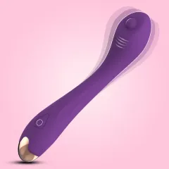 G-spot thumb vibrator in rose with compact ergonomic curved head