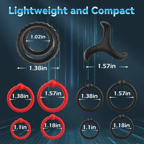 Size guide showing the five ring diameters from 2.6cm to 4.0cm