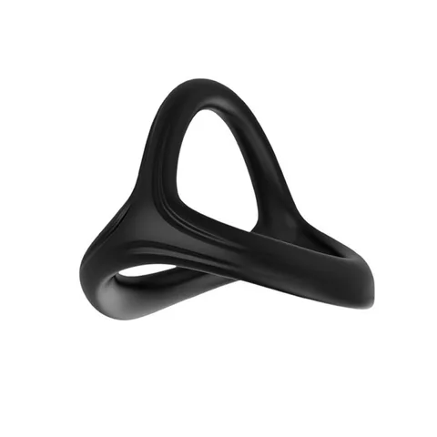 STAY HARD triple-loop silicone cock ring with multi-way wear design