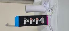 Retail packaging for the electric male masturbator with earphones and USB cable