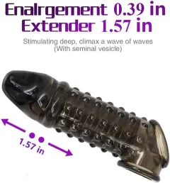 Close-up of the soft spikes covering the spiked penis sleeve surface