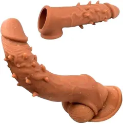 Flexible 3mm wall of the TPE sleeve shown stretching over the hand