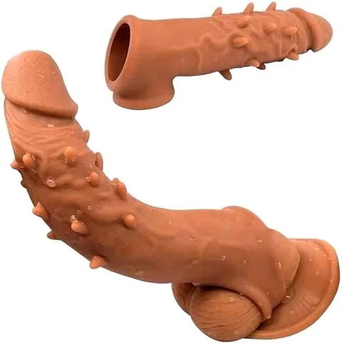Flexible 3mm wall of the TPE sleeve shown stretching over the hand