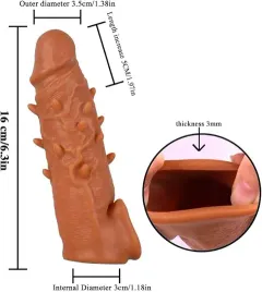 Size reference showing the 16cm total length and 5cm added length of the sleeve