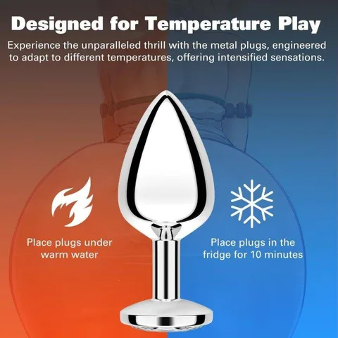 Metal Anal Plug for Temperature Play - Hot and Cold Sensations