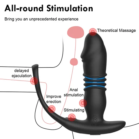 Specification card listing the 3 thrusting speeds and 12 vibration modes