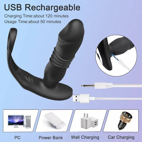 Specification card detailing the USB charging time of about 120 minutes
