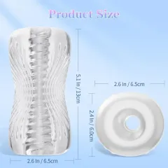 Dimension guide of the sleeve showing total length diameter and opening size