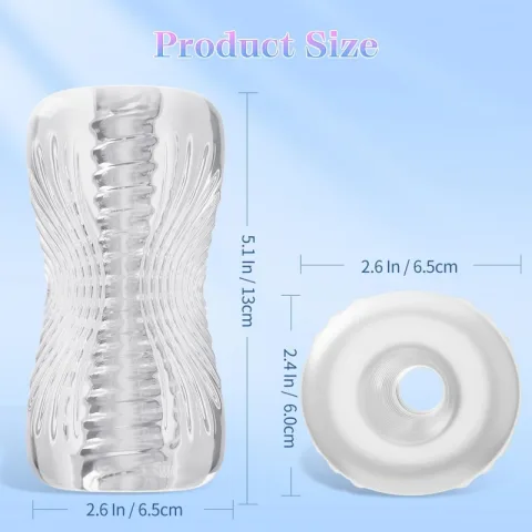 Dimension guide of the sleeve showing total length diameter and opening size