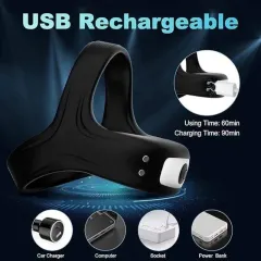 IPX7 waterproof vibrating cock ring for couples play