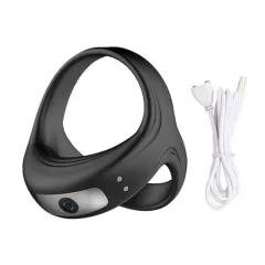 Silicone male ring with 10 vibration modes for stamina control