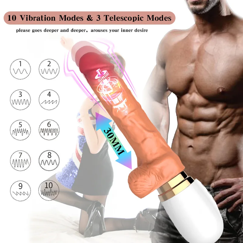 10 Vibration Modes and 3 Telescopic Modes for Deeper Pleasure