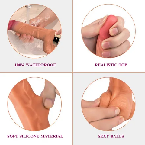 100% Waterproof Soft Silicone Material Realistic Top with Sexy Balls