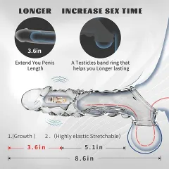 Size reference showing total length and extension measurement
