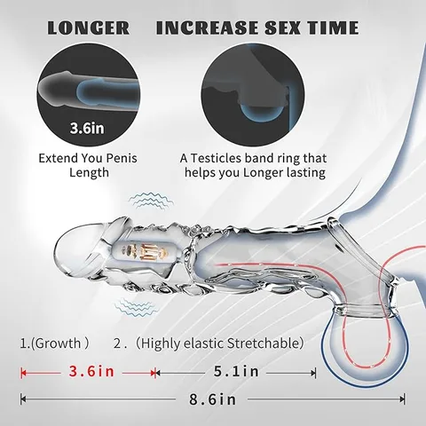 Size reference showing total length and extension measurement