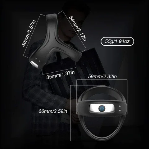 Size Guide with Dimensions of Vibrating Ring KY-37