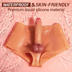 Stretchable waistband of the strapless dildo designed to hug the hips securely