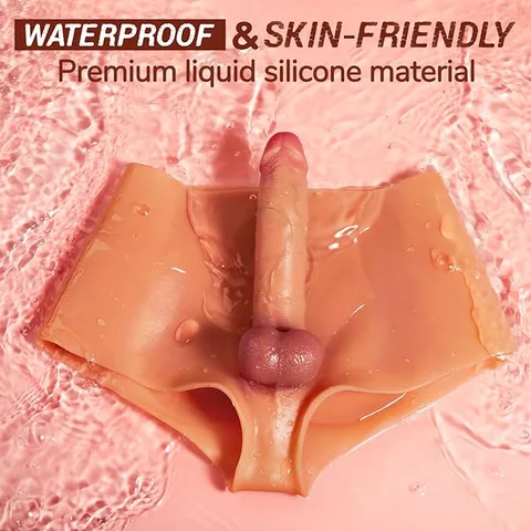 Stretchable waistband of the strapless dildo designed to hug the hips securely