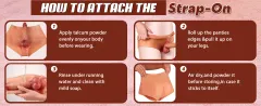 Deep-reaching insertable shaft of the wearable strap-on dildo in skin tone