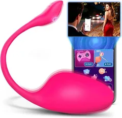 Full-body waterproof design of the egg vibrator shown submerged for shower and bath use